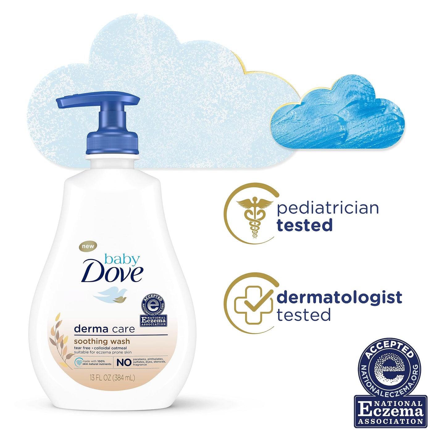 Baby Dove Derma Care Soothing Wash Skin Care With Colloidal Oatmeal Suitable For Eczema Prone Skin 13 Oz