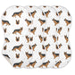 YYZZH German Shepherd Dog Muslin Burp Cloths for Baby 4 Pack Soft 100% Cotton Baby Washcloths Bibs for Boy Girl