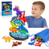 IPOURUP Dinosaur Toys for Kids 3-5: Wooden Stacking Montessori Toys for 3 4 5 6 7 8 Year Old Boys Girls Balance Competition Game