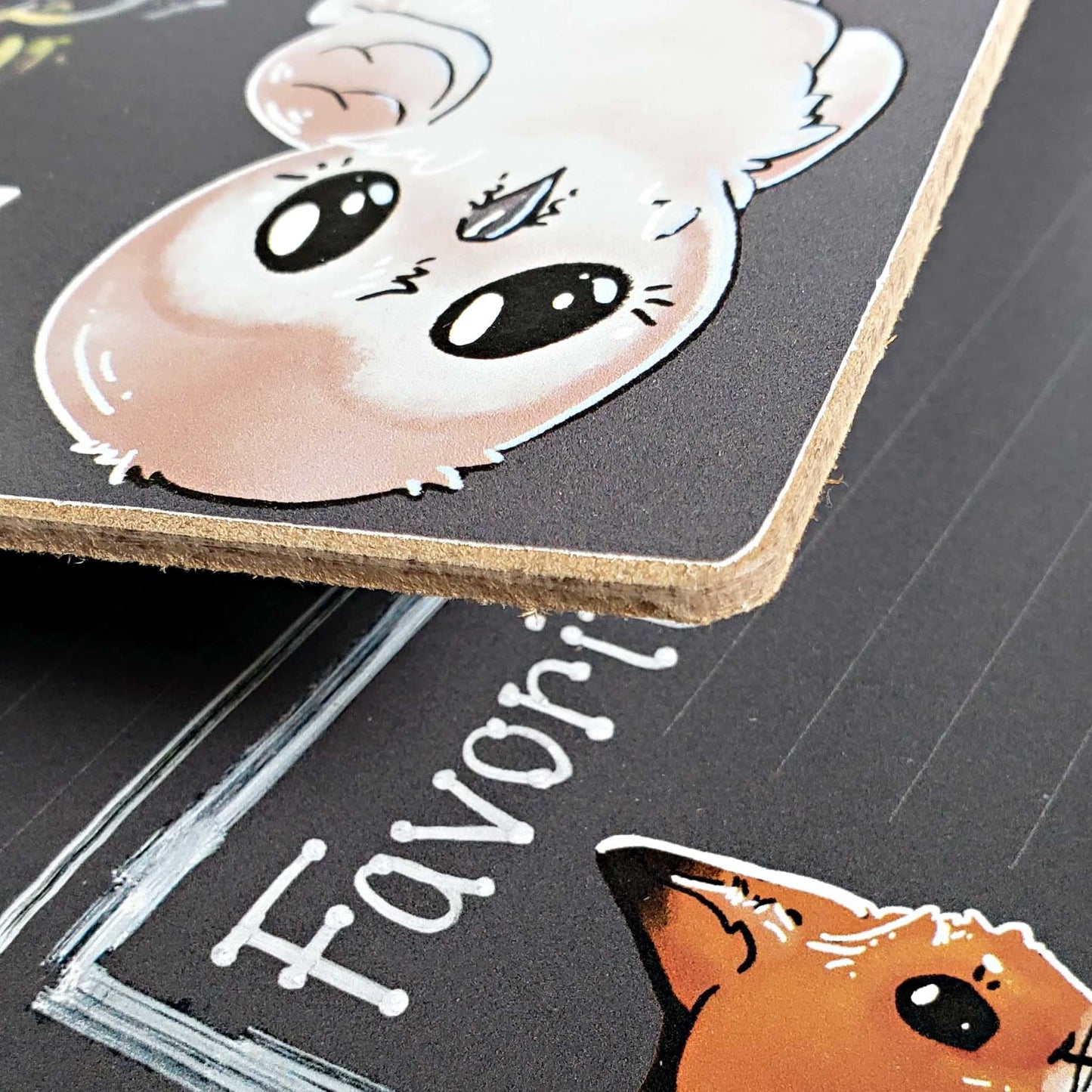 Cohas Hello World Newborn Baby Announcement Chalkboard Sign With Safari Animal Theme, 5 By 7 Inches, White Marker