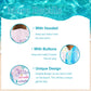 Unibyby Mermaid Beach Towel, Mermaid Hooded Towel, Mermaid Scales Tail Towel For Girls 30' X 50', Teal Microfiber Absorbent Qu