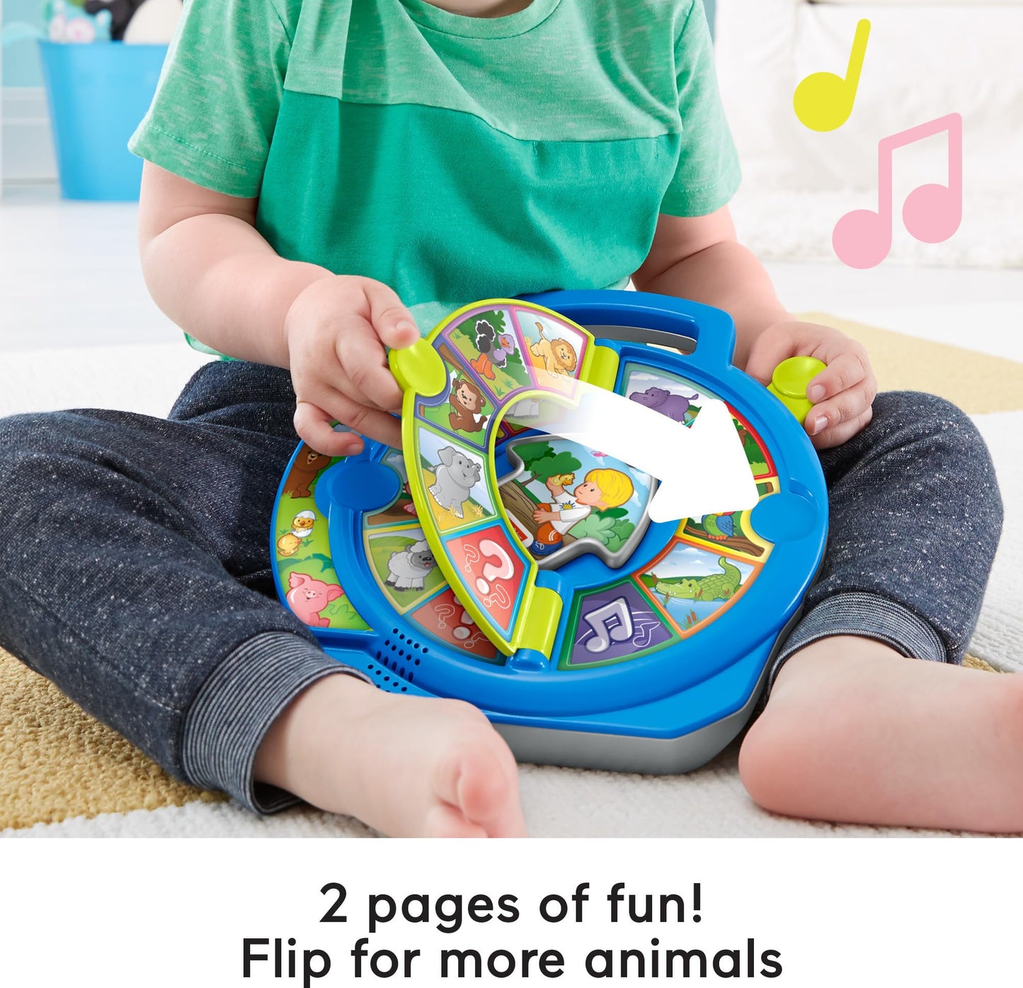 Fisher-Price Little People Toddler Learning Toy World of Animals See N Say with Music and Sounds for Ages 18+ Months