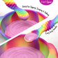 Primastella Unbreakable Silicone Non-Slip Bowl And Chew Spoon Set For Babies And Toddlers (Rainbow Swirl)