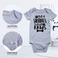 Funnycokid Funny Infant Onsie Romper Jumpsuit Baby Boy Girl Layette Bodysuit Outfits (6-12 Months, A1 Grey)