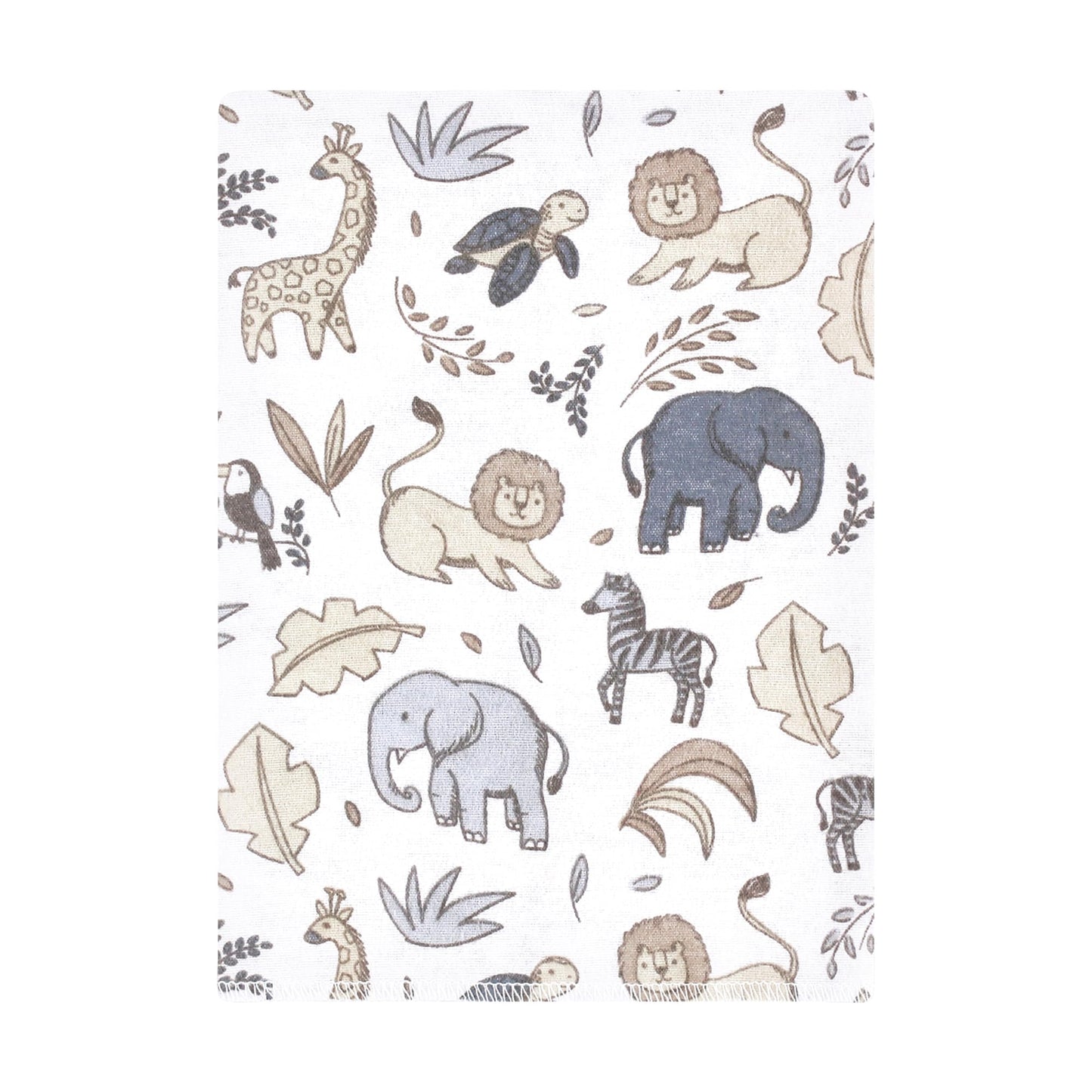 Hudson Baby Unisex Baby Flannel Burp Cloth 12Pk, Neutral Safari, One Size