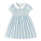 Simplee Kids Toddler Light Blue Dress Toddler Summer Dress Smocked Toddler Floral Dress Baby Blue Dress 6T