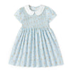 Simplee Kids Toddler Light Blue Dress Toddler Summer Dress Smocked Toddler Floral Dress Baby Blue 12M, 18 Months