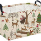 Sanjiaofeng Rectangular Christmas Basket Animal Storage Bins,Cute Storage Basket with Handles.Clothers,Books,Kid s Gifts Bins. 