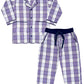 SHOPmOZO Unisex 100% Pure Cotton Full Sleeves Checkered Night Suit for Boys and Girls Sleep Wear Full Pyjama with Top Combo Set 