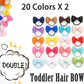 C  Llot Toddler Hair Ties 40Pcs 2.75' Baby Girls Hair Bows Tie Baby Bows Elastics Rubber Ribbon Hair Bands Accessories For Baby