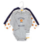 Hudson Baby Unisex Baby Cotton Long-Sleeve Bodysuits, Basketball, 9-12 Months