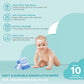 Spasilk Washcloth Wipes Set For Newborn Boys And Girls, Soft Terry Washcloth Set, Pack Of 10, Blue