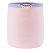 ENAORGAN 65L Pink Woven Rope Laundry Hamper Basket for Clohtes Boho Tall Rope Baskets for Blanket Large Baby Nursery Hamper for 