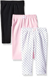 Hudson Baby Unisex Baby Cotton Pants And Leggings Black Hearts, 3-6 Months