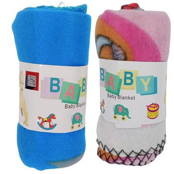 Nanson Soft Fleece Baby Blanket 100  70 cm  UltraSoft Newborn Swaddle & Sleeping Blanket, Lightweight & Warm (Pack of 2) | US 