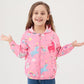 Feidoog Kids Baby Toddler Girls Cartoon Spring Fall Outerwear Windbreaker Zipper Hooded Jackets Coat,Rainbow,2-3T