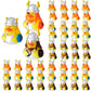 Deekin 50 Pcs Assorted Viking Rubber Ducks in Bulk, 2 Inch Rubber Duckies for Medieval Themed Party Supplies, Mini Bath Toys for
