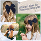 Deeka 4 Pcs Navy Blue Cotton Linen Hair Bows 3 Styles 5' & 4' Handmade Hair Bow Set For Toddler Girls Alligator Hair Clips Kno