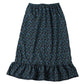 Making Believe Girls Calico Pioneer Peasant Costume Skirt - Blue Calico - Large 8-10