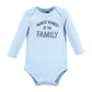 Hudson Baby Unisex Baby Cotton Long-Sleeve Bodysuits Newest Family Member, 6-9 Months