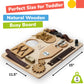 deMoca Montessori Busy Board for Toddlers, Wooden Sensory Toy - Toddler Preschool Learning Activities for Fine Motor Skills Trav