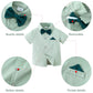 Disaur Baby Boy Clothes Suits, Toddler Dress Short Shirt With Bowtie + Suspender Pants Outfit Sets Gentleman Wedding 1-5 Years (