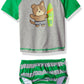 Kiko & Max Boys' Rashguard And Diaper Cover Swim Set, Green Frog, M