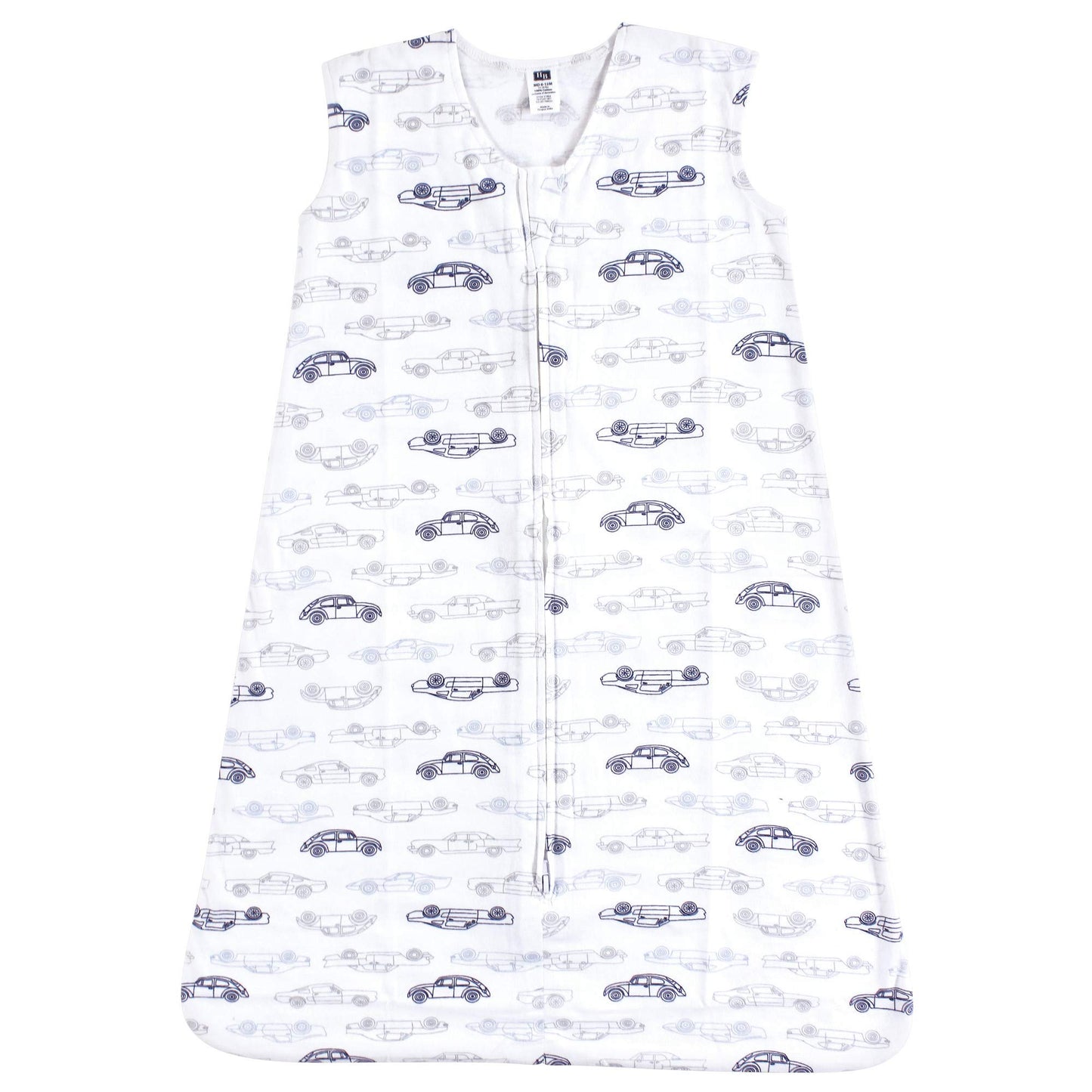 Hudson Baby Unisex Baby Cotton Sleeveless Wearable Sleeping Bag, Sack, Blanket, Classic Cars, 0-6 Months