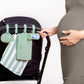 Ubbi On-The-Go Diapering Gift Set, Includes Changing Mat and Bag, Wipes Dispenser, Pacifier Holder and Bag Dispenser, Newborn Es