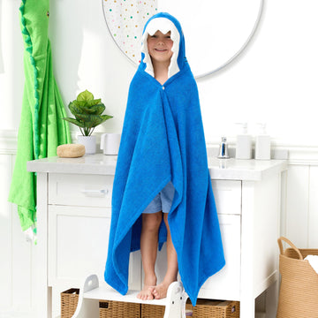 Joiedomi Shark Hooded Towel For Kids - Soft 100% Cotton Bath Beach Towel - 30' X 50' For Kids 3-10 Years - Toddler Pool Towel