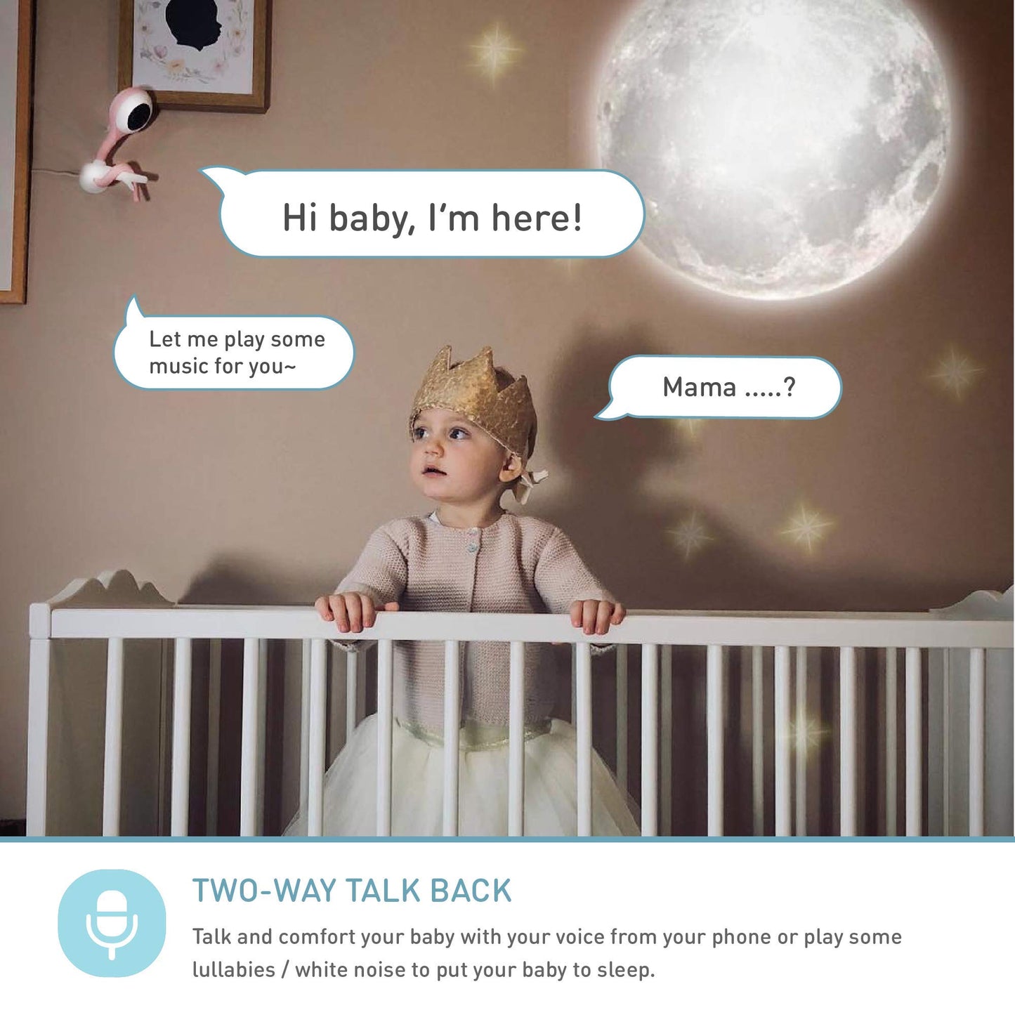 Lollipop Baby Monitor (Pistachio) - Full-Featured Smart Wi-Fi Camera Of True Crying Detection With Extra In-App Plan Of Breathin
