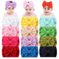 Cinaci 12 Pack Stretchy Elastic Wide Nylon Headbands With Solid Knot Big Hair Bow Headwraps Large Oversized Hair Bows Accessorie