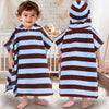 VOOVA & MOVAS Toddler Hooded Poncho Towel 24Y,100% Cotton, Green Striped