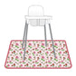 Bapronbaby Eric Carle Pink Floral Caterpillar Splash Mat - Waterproof Catch-All For Under High Chairs, Floors, Tables, Playtime