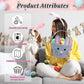 Brbecon Easter Bunny Basket For Kids With Name Tag, Grey Small Woven Easter Basket For Girls, Easter Egg Hunt Baskets Bags Easte
