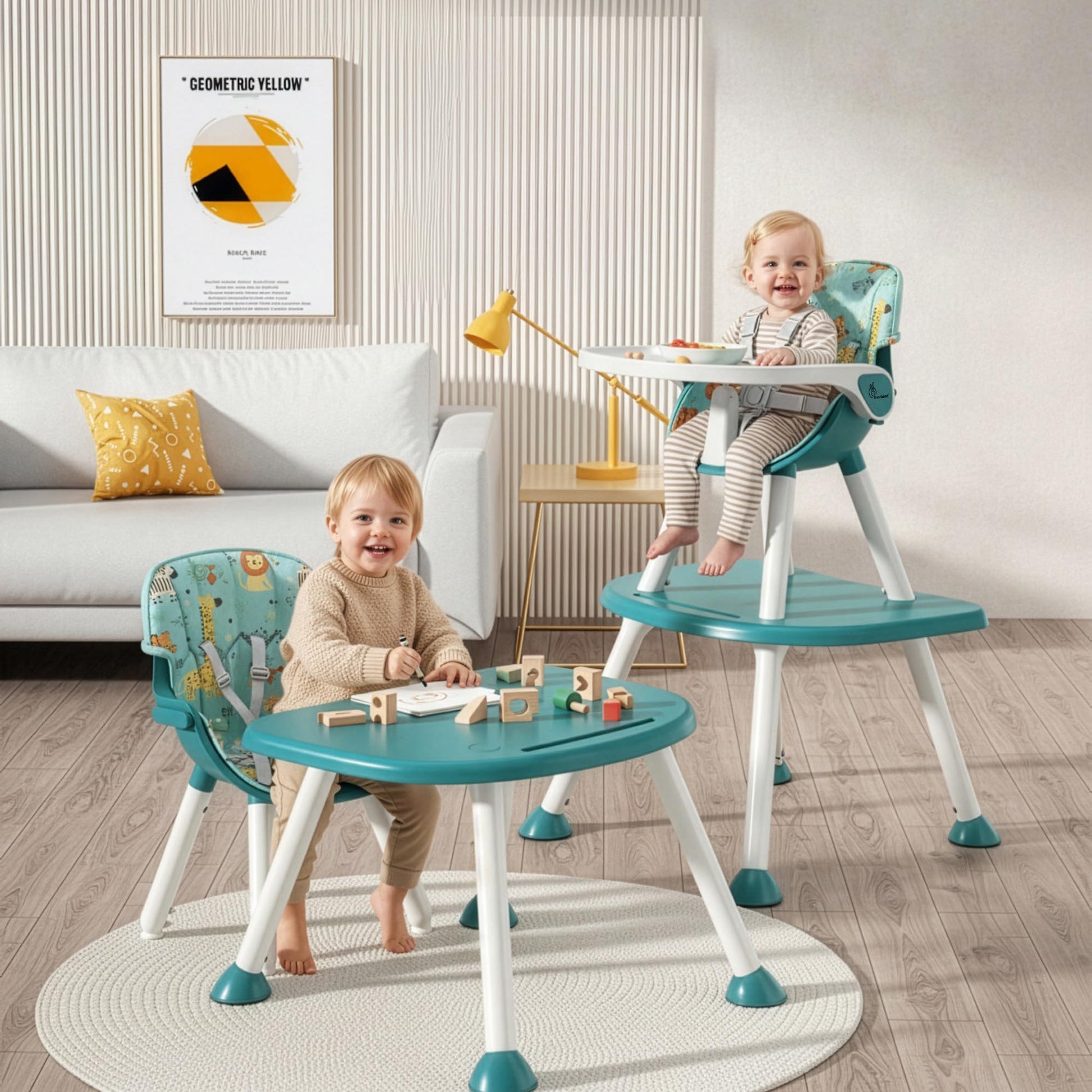 R For Rabbit Cherry Berry Safari Baby High Chair, 3 In 1 Convertible High Chair Cum Booster Seat, Baby Feeding Chair, Study Tabl