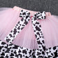 Baby Girls Cow 1St Birthday Outfit Farm Animals Fancy Dress Up Costume Flutter Sleeves Romper Tutu Skirt Headband Bowknot Tutu D