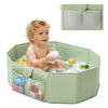 UNCLE WU Toddler Bathtub for Shower (1-4Y) - Large Collapsible Portable Tub Converts Shower Stall to Bath - Sturdy, Non-Slip wit