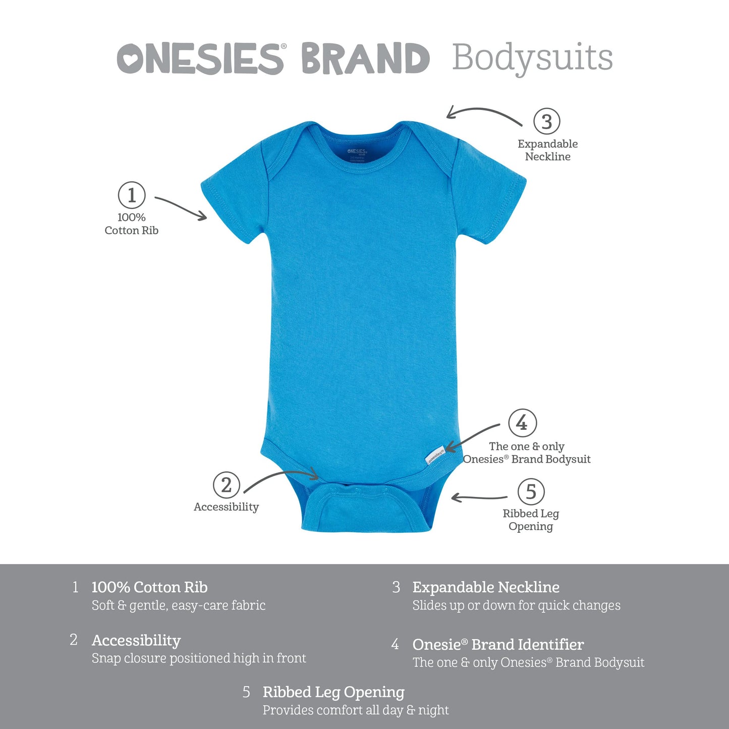 Onesies Brand Baby Boys 8-Pack Short Sleeve Mix & Match Bodysuits and Toddler T-Shirt Set, Solid Boy Colors, 0-3 Months US