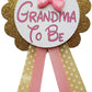 Grandma to Be Pin Girl Baby Shower Pin for nona to wear, Pink & Gold Glitter It s a Girl Baby Sprinkle