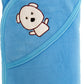 BRANDONN Classic Polar Fleece Side Border Baby Blanket (Blue)