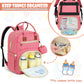 Tenot Baby Diaper Bag Backpack, Travel Diaper Bags For Baby Girl Boy Large Capacity Baby Bag Backpack For Women Pink