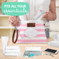 Bumco Diaper Clutch Bag And Mini Cream Spatula - Baby Travel Essentials, Small Bag With Wipes Dispenser, Bpa-Free Butt Spatula,