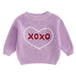 Amnnchya Toddler Infant Newborn Baby Boy Girl Sweater Homemade Rolls Knit Crewneck Pullover Sweatshirt Thanksgiving Outfit (Purp