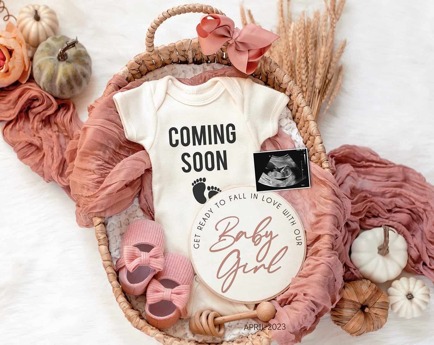 Bee! Pregnancy Announcement Gift: Contains A Baby Announcement Bodysuit, Greeting Card, Tissue Paper, All Neatly Packaged In A G