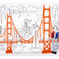 Modern-Twist Waterproof, Dishwasher Safe Mark-Mat, Mat & Marker Set, San Francisco