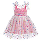 Idopip Baby Girls Sequin Polka Dot Tutu Dress Summer Sleeveless Princess Birthday Party Dresses Toddler Little Girl First Commun