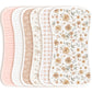 Konssy Muslin Baby Burp Cloths Sets For Unisex- 6 Pack Large 100% Cotton Burping Clothes For Newborn, Baby Girls And Boys