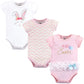 Little Treasure Unisex Baby Cotton Bodysuits, Girl First Easter, 0-3 Months