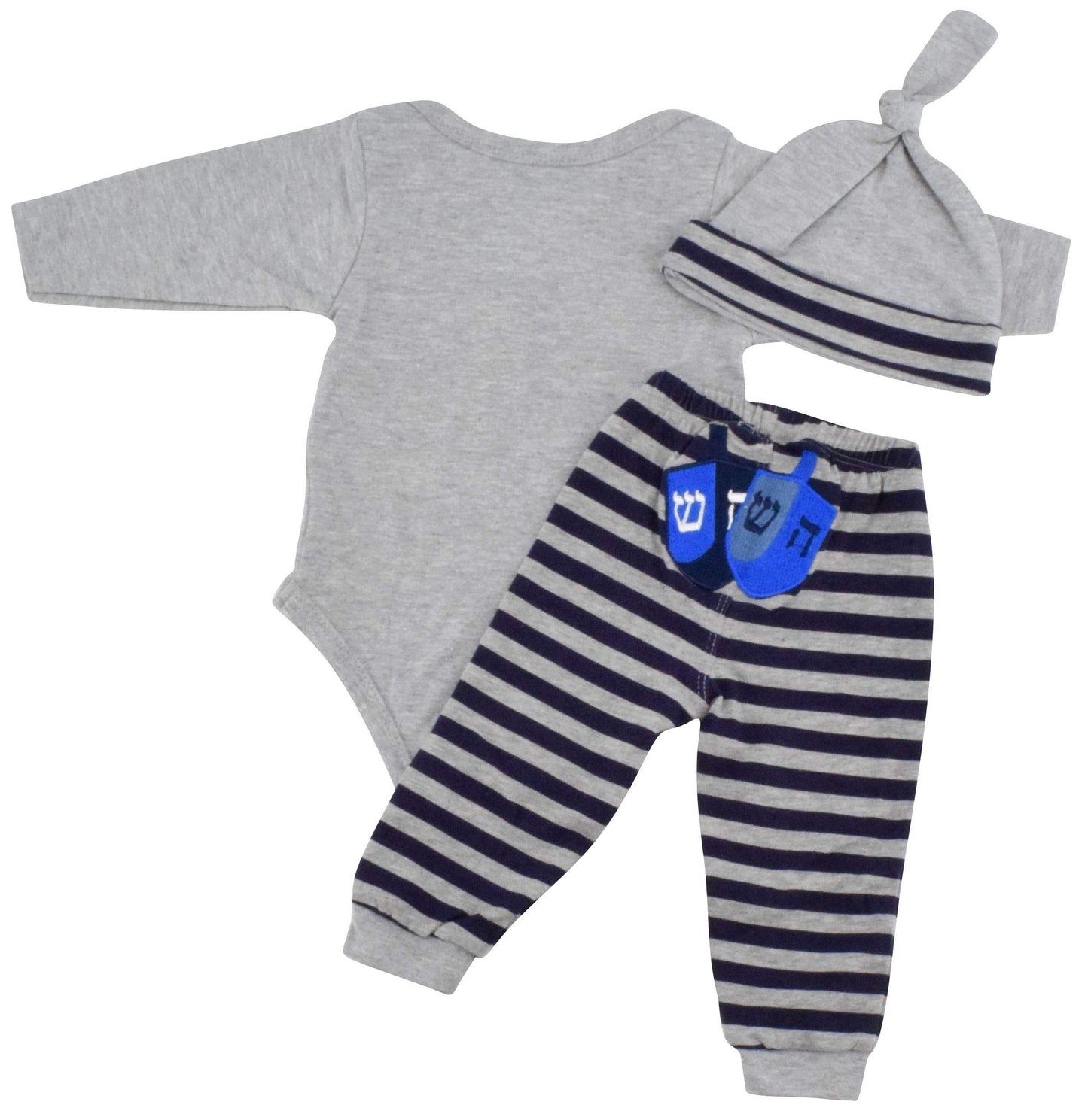 Unique Baby Boys This Is How I Roll Hanukkah Layette Set Cap (18 Months)